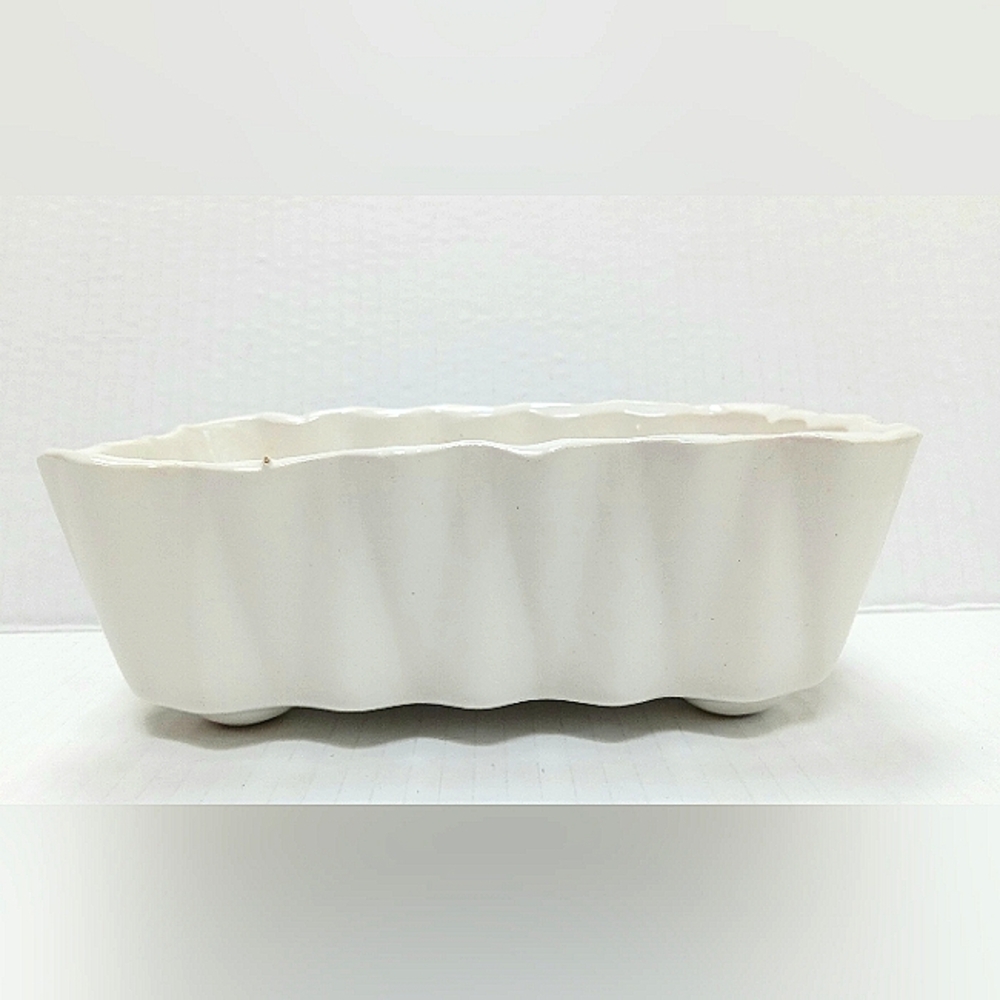 Vntg UPCO-Ungemach Pottery Co Amazing 8" Green Ceramic Cachepot Planter